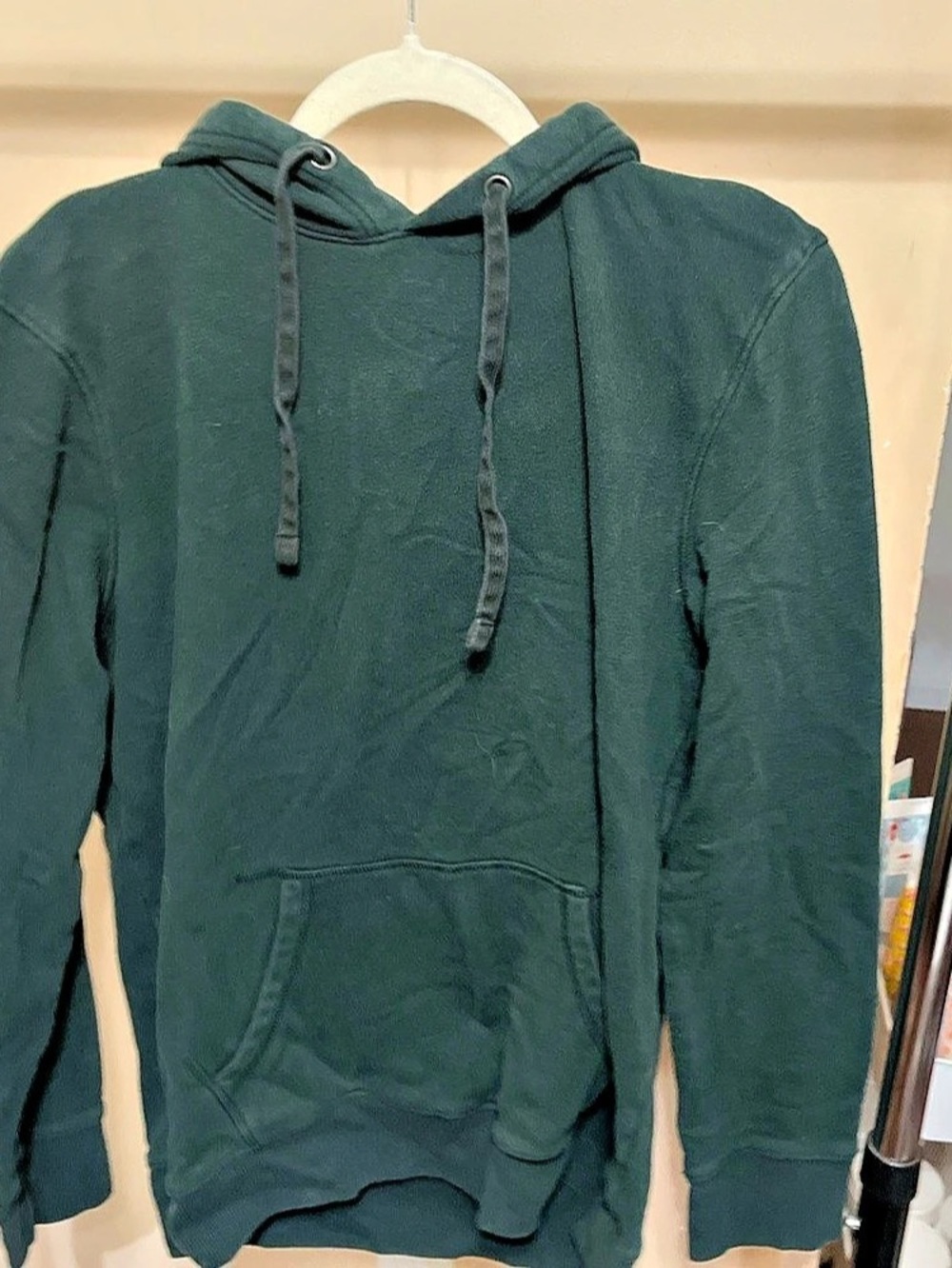 Goodfellow & Co Everywear Fleece Hooded Sweatshirt Green Medium